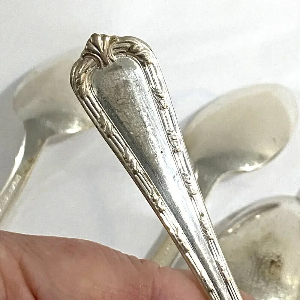 Silverplate teaspoons set (6) International Silver hallmarked MN & Co vintage